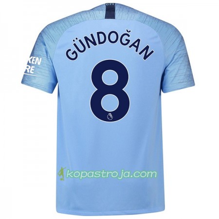 Billiga Fotbollströjor Manchester City Gundogan 8 Hemma tröja 2018/19 Kortärmad